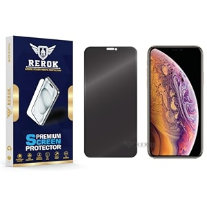 anti-spy privacy tempered glass screen protector for iphone xs pack of 1  hd clarity edge-to-edge coverage scratch resistant case friendly with easy installation kit