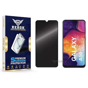 anti-spy privacy tempered glass screen protector compatible with samsung galaxy a50 pack of 1  edge-to-edge 9h hardness case friendly easy installation kit