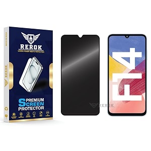 anti-spy privacy tempered glass screen protector compatible with samsung galaxy f14 4g pack of 1  edge-to-edge 9h hardness case friendly easy installation kit