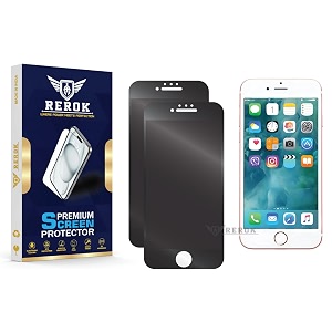 anti-spy privacy tempered glass screen protector for iphone 7 pack of 2  hd clarity edge-to-edge coverage scratch resistant case friendly with easy installation kit