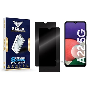 anti-spy privacy tempered glass screen protector compatible with samsung galaxy a22 5g pack of 2  edge-to-edge 9h hardness case friendly easy installation kit