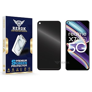 anti-spy privacy tempered glass screen protector compatible with realme x7 max 5g pack of 1  edge-to-edge 9h hardness case friendly easy installation kit