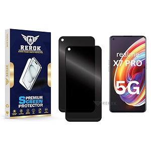 anti-spy privacy tempered glass screen protector compatible with realme x7 pro 5g pack of 2  edge-to-edge 9h hardness case friendly easy installation kit