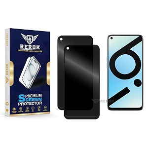 anti-spy privacy tempered glass screen protector compatible with realme 6i pack of 2  edge-to-edge 9h hardness case friendly easy installation kit