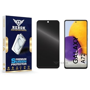 anti-spy privacy tempered glass screen protector compatible with samsung galaxy a72 pack of 1  edge-to-edge 9h hardness case friendly easy installation kit