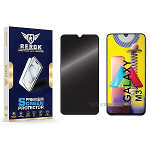 anti-spy privacy tempered glass screen protector compatible with samsung galaxy m31 pack of 1  edge-to-edge 9h hardness case friendly easy installation kit