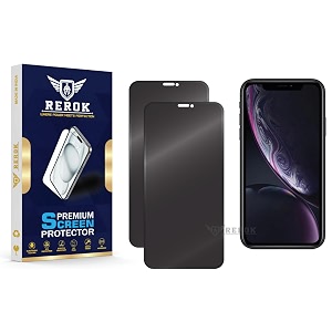 anti-spy privacy tempered glass screen protector for iphone xr pack of 2  hd clarity edge-to-edge coverage scratch resistant case friendly with easy installation kit