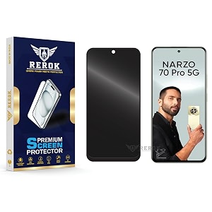 anti-spy privacy tempered glass screen protector compatible with realme narzo 70 pro 5g pack of 1  edge-to-edge 9h hardness case friendly easy installation kit