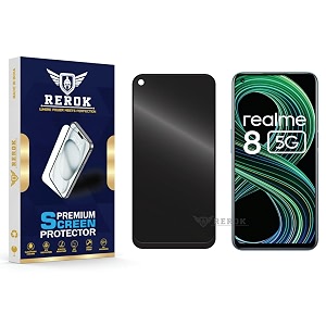 anti-spy privacy tempered glass screen protector compatible with realme 8 5g pack of 1  edge-to-edge 9h hardness case friendly easy installation kit