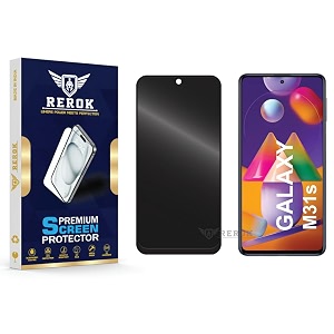 anti-spy privacy tempered glass screen protector compatible with samsung galaxy m31s pack of 1  edge-to-edge 9h hardness case friendly easy installation kit