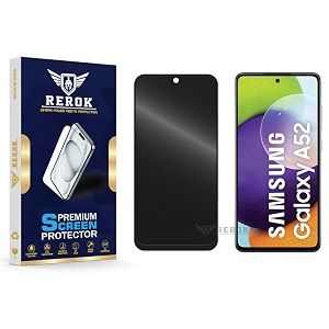 anti-spy privacy tempered glass screen protector compatible with samsung galaxy a52 pack of 1  edge-to-edge 9h hardness case friendly easy installation kit
