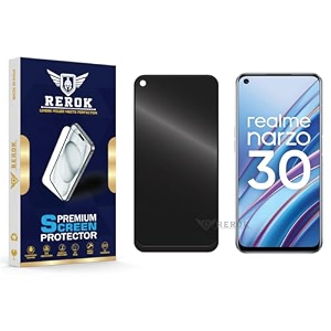 anti-spy privacy tempered glass screen protector compatible with realme narzo 30 pack of 1  edge-to-edge 9h hardness case friendly easy installation kit