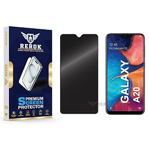 anti-spy privacy tempered glass screen protector compatible with samsung galaxy a20 pack of 1  edge-to-edge 9h hardness case friendly easy installation kit