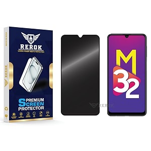anti-spy privacy tempered glass screen protector compatible with samsung galaxy m32 4g pack of 1  edge-to-edge 9h hardness case friendly easy installation kit