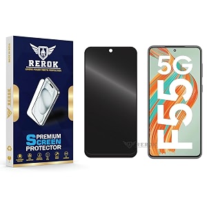 anti-spy privacy tempered glass screen protector compatible with samsung galaxy f55 5g pack of 1  edge-to-edge 9h hardness case friendly easy installation kit