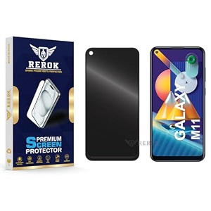 anti-spy privacy tempered glass screen protector compatible with samsung galaxy m11 pack of 1  edge-to-edge 9h hardness case friendly easy installation kit