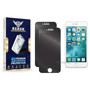 anti-spy privacy tempered glass screen protector for iphone 6s pack of 2  hd clarity edge-to-edge coverage scratch resistant case friendly with easy installation kit