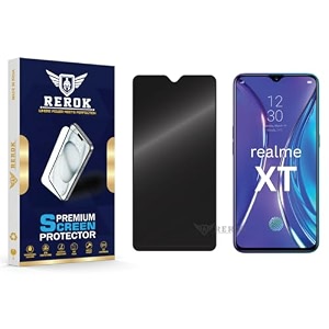 anti-spy privacy tempered glass screen protector compatible with realme xt pack of 1  edge-to-edge 9h hardness case friendly easy installation kit