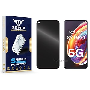 anti-spy privacy tempered glass screen protector compatible with realme x7 pro 5g pack of 1  edge-to-edge 9h hardness case friendly easy installation kit