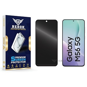 anti-spy privacy tempered glass screen protector compatible with samsung galaxy m56 5g pack of 1  edge-to-edge 9h hardness case friendly easy installation kit
