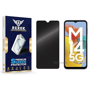 anti-spy privacy tempered glass screen protector compatible with samsung galaxy m14 5g pack of 1  edge-to-edge 9h hardness case friendly easy installation kit