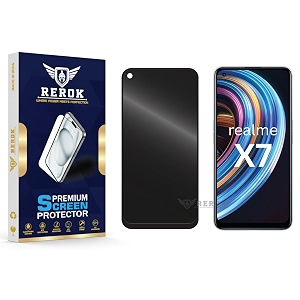 anti-spy privacy tempered glass screen protector compatible with realme x7 pack of 1  edge-to-edge 9h hardness case friendly easy installation kit
