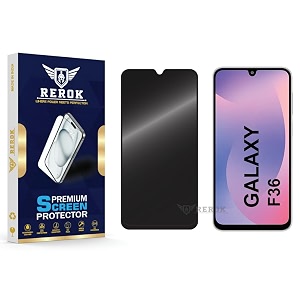 anti-spy privacy tempered glass screen protector compatible with samsung galaxy f36 pack of 1  edge-to-edge 9h hardness case friendly easy installation kit