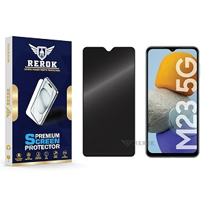 anti-spy privacy tempered glass screen protector compatible with samsung galaxy m23 pack of 1  edge-to-edge 9h hardness case friendly easy installation kit