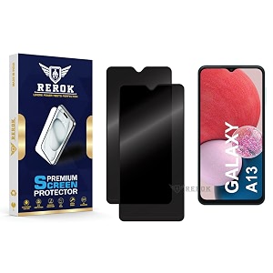 anti-spy privacy tempered glass screen protector compatible with samsung galaxy a13 4g pack of 2  edge-to-edge 9h hardness case friendly easy installation kit
