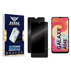anti-spy privacy tempered glass screen protector compatible with samsung galaxy a04e pack of 2  edge-to-edge 9h hardness case friendly easy installation kit