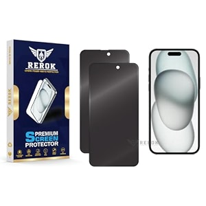 anti-spy privacy tempered glass screen protector for iphone 15 plus pack of 2  hd clarity edge-to-edge coverage scratch resistant case friendly with easy installation kit