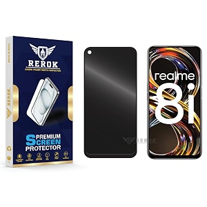 anti-spy privacy tempered glass screen protector compatible with realme 8i pack of 1  edge-to-edge 9h hardness case friendly easy installation kit
