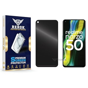 anti-spy privacy tempered glass screen protector compatible with realme narzo 50 pack of 1  edge-to-edge 9h hardness case friendly easy installation kit