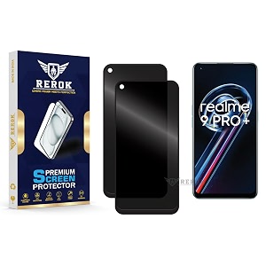 anti-spy privacy tempered glass screen protector compatible with realme 9 pro plus pack of 2  edge-to-edge 9h hardness case friendly easy installation kit