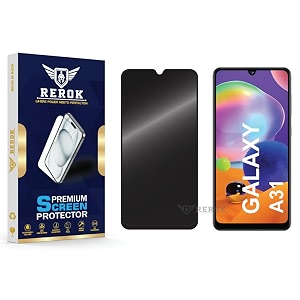 anti-spy privacy tempered glass screen protector compatible with samsung galaxy a31 pack of 1  edge-to-edge 9h hardness case friendly easy installation kit