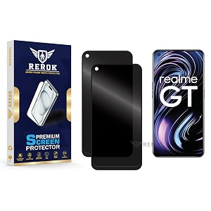 anti-spy privacy tempered glass screen protector compatible with realme gt 5g pack of 2  edge-to-edge 9h hardness case friendly easy installation kit