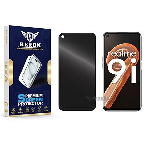 anti-spy privacy tempered glass screen protector compatible with realme 9i pack of 1  edge-to-edge 9h hardness case friendly easy installation kit