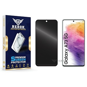 anti-spy privacy tempered glass screen protector compatible with samsung galaxy a73 pack of 1  edge-to-edge 9h hardness case friendly easy installation kit
