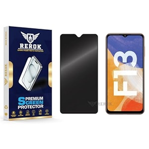 anti-spy privacy tempered glass screen protector compatible with samsung galaxy f13 pack of 1  edge-to-edge 9h hardness case friendly easy installation kit