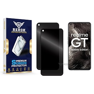 anti-spy privacy tempered glass screen protector compatible with realme gt master edition pack of 2  edge-to-edge 9h hardness case friendly easy installation kit