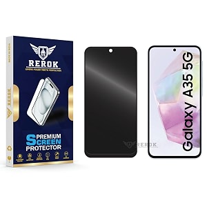 anti-spy privacy tempered glass screen protector compatible with samsung galaxy a35 5g pack of 1  edge-to-edge 9h hardness case friendly easy installation kit
