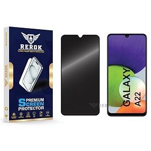anti-spy privacy tempered glass screen protector compatible with samsung galaxy a22 4g pack of 1  edge-to-edge 9h hardness case friendly easy installation kit