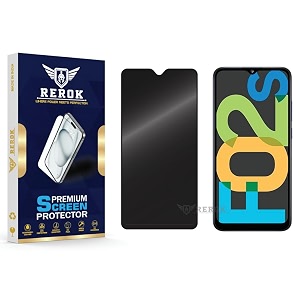 anti-spy privacy tempered glass screen protector compatible with samsung galaxy f02s pack of 1  edge-to-edge 9h hardness case friendly easy installation kit