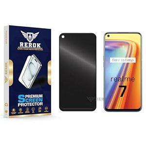 anti-spy privacy tempered glass screen protector compatible with realme 7 pack of 1  edge-to-edge 9h hardness case friendly easy installation kit