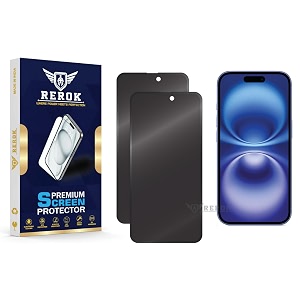 anti-spy privacy tempered glass screen protector for iphone 16 pack of 2  hd clarity edge-to-edge coverage scratch resistant case friendly with easy installation kit