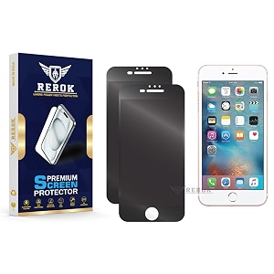 anti-spy privacy tempered glass screen protector for iphone 6 plus pack of 2  hd clarity edge-to-edge coverage scratch resistant case friendly with easy installation kit