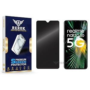 anti-spy privacy tempered glass screen protector compatible with realme narzo 50 5g pack of 1  edge-to-edge 9h hardness case friendly easy installation kit