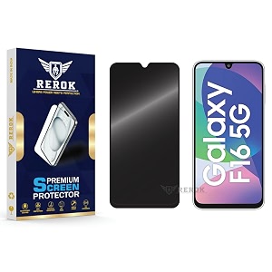 anti-spy privacy tempered glass screen protector compatible with samsung galaxy f16 5g pack of 1  edge-to-edge 9h hardness case friendly easy installation kit