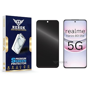anti-spy privacy tempered glass screen protector compatible with realme narzo 80 lite 5g pack of 1  edge-to-edge 9h hardness case friendly easy installation kit