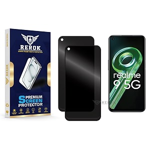 anti-spy privacy tempered glass screen protector compatible with realme 9 5g pack of 2  edge-to-edge 9h hardness case friendly easy installation kit